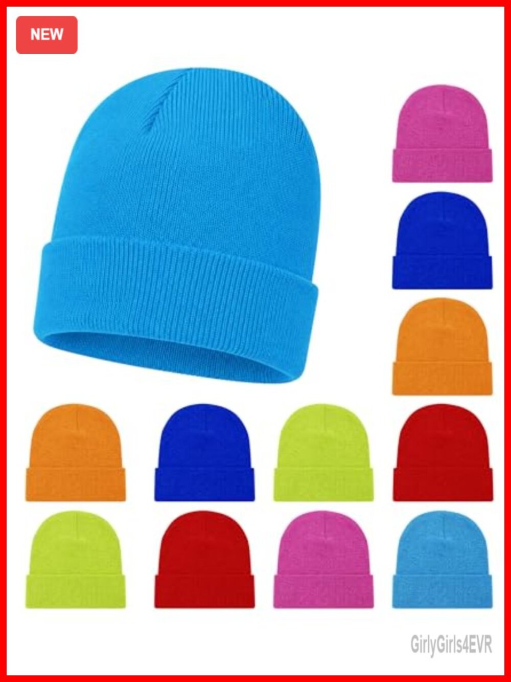 Bulk Pack 12 Winter Beanies - Warm Cold Weather Hats for Kids